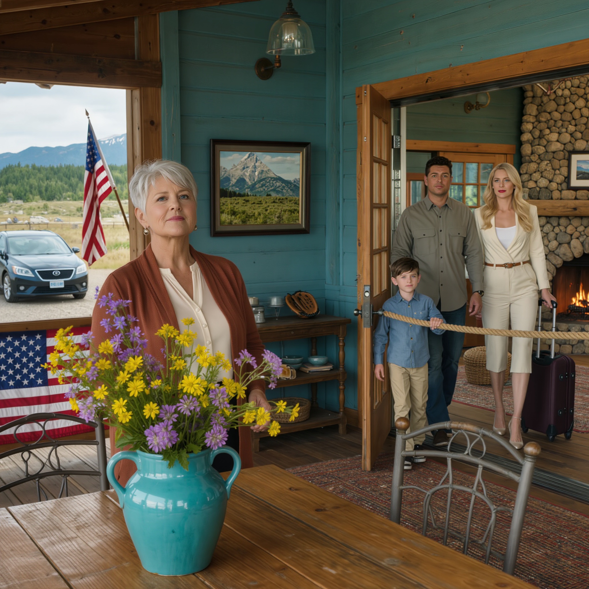 “We heard you bought a luxury villa in the Alps. We came to live with you and make peace,” my daughter-in-law announced at my door, rolling her luggage inside like it was already hers. I didn’t stop them, not at first.