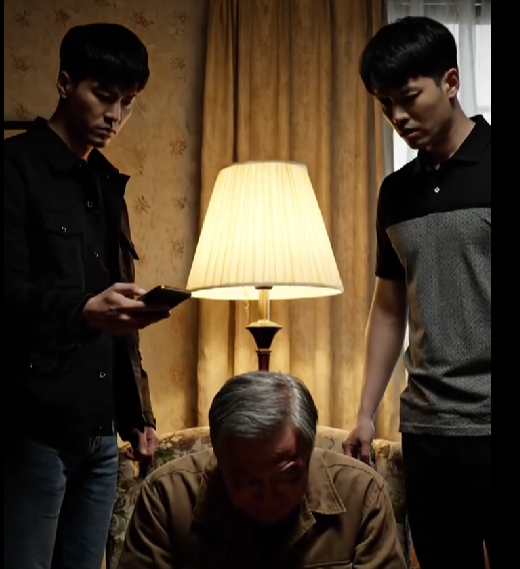 My son was walking along the street when he spotted me begging.