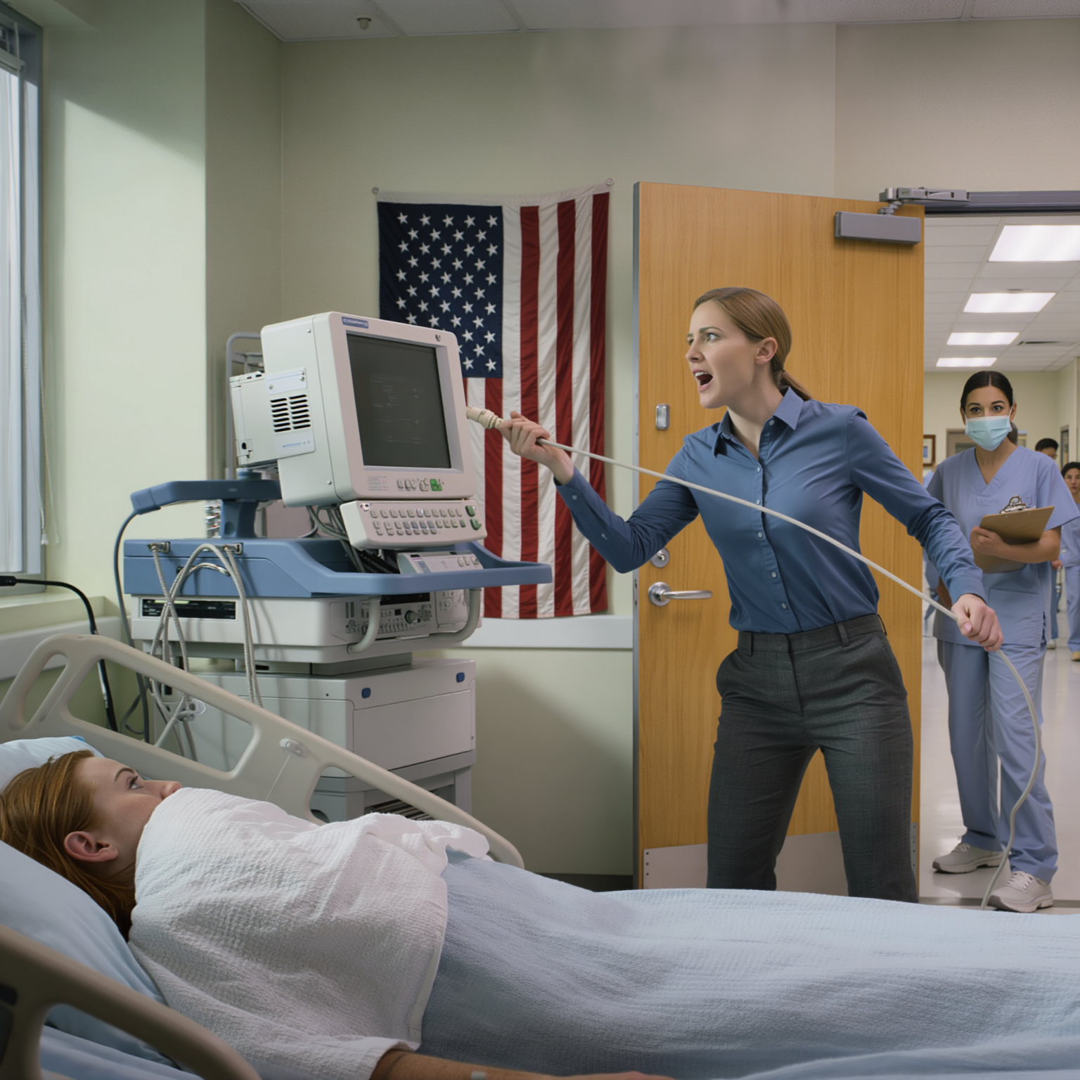 In my hospital room, my sister yanked my monitor cord and said, “You always fake being sick.” But the nurse outside heard everything. She walked in and said, “You’re not leaving. I called the police.” My sister turned white, my mom begged, but ten minutes later…