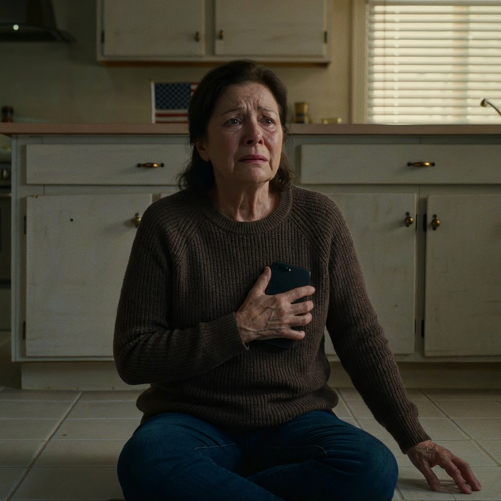 Liggande på köksgolvet av en konstig smärta ringde jag min son, och han svarade tvärt: ”Det är Katies födelsedag idag, jag kommer imorgon.” Jag hörde festljudet och linjen dog, ambulansljusen svepte över mitt fönster, en sjuksköterska frågade om familjen skulle komma, jag skakade på huvudet, och på väg till sjukhuset gjorde jag ett tyst val som gjorde varje senare ursäkt för sent. –