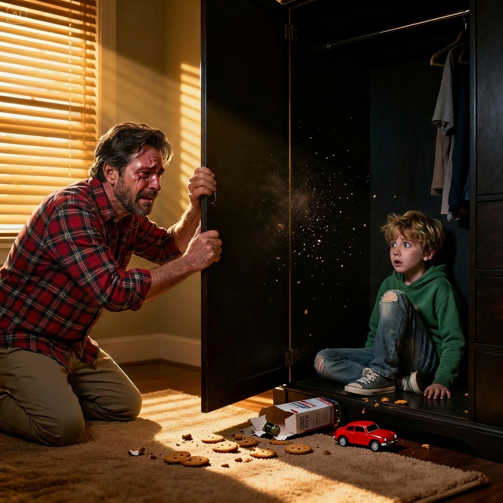 I en vecka svarade inte min son i telefon. Jag ringde hans jobb, men han dök aldrig upp. Jag ringde hans granne, men hon hade inte sett honom eller mitt 9-åriga barnbarn på hela veckan. Till slut körde jag tre timmar till hans hus. Tidningarna låg staplade på verandan. Ytterdörren var olåst. Tystnaden därinne var skrämmande. Jag kollade varje rum och ropade deras namn tills jag hörde ett svagt skrapande ljud från mitt barnbarns garderob..