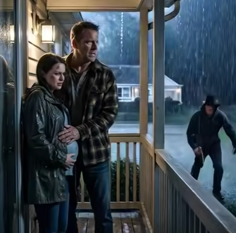 Regnet hamrade mot taket som knytnävar när knackningarna började – långsamt, desperat, fel. Jag ryckte upp dörren. ”Vem är—?” Min dotter stapplade in i ljuset. Hennes ansikte var en karta av blåmärken, ena ögat svullet igen