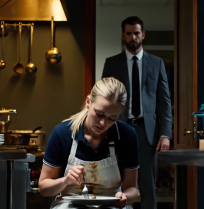 Hon åt rester i hemlighet… omedveten om att ägaren tittade på henne…