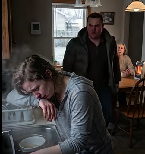 Jag besökte min dotter utan att meddela henne och blev chockad! Hennes svärmor och make satt och åt medan hon diskade, huttrande av kyla. Hennes man ryckte tallriken ur sin mammas händer och skrek: “Sluta diska, ta med mer mat!” Jag ringde tyst. Fem minuter senare hade allt förändrats och…