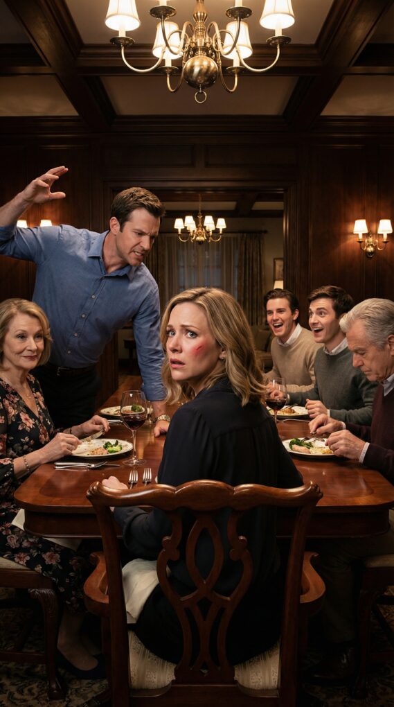 He slapped me in front of his entire family, the sound snapping through the dining room like a gunshot. “I’m the man of this house,” my husband hissed, daring me to cry.