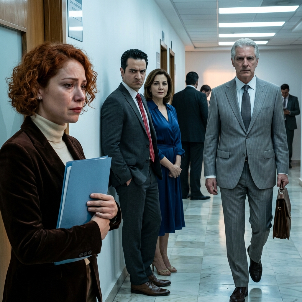 Min man skrattade åt mig i tingshusets korridor eftersom jag inte hade pengar till en advokat. Men han hade ingen aning om vem som skulle komma in genom dörren.