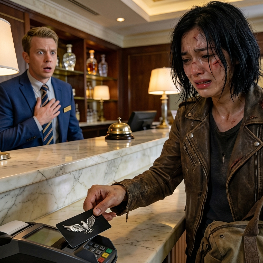 Min man sparkade ut mig med bara en resväska – så jag använde äntligen det hemliga svarta kortet som min döende far gav mig… Det som hände sedan lämnade banken i kaos…