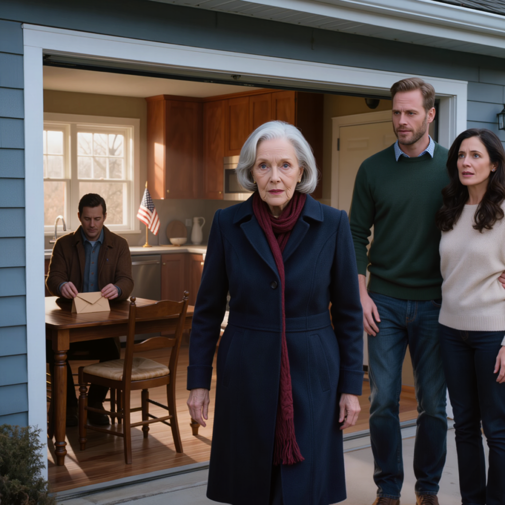 Min son sa att jag skulle klara mig bra med att sova i garaget: ”Stanna bara där en liten stund, mamma. Bara en liten stund. Garaget kommer att ge alla lite mer plats.” Jag tillbringade två iskalla nätter där mitt i en vinter i Pennsylvania. Den tredje natten gick jag tillbaka in i köket … med ett kuvert i handen.