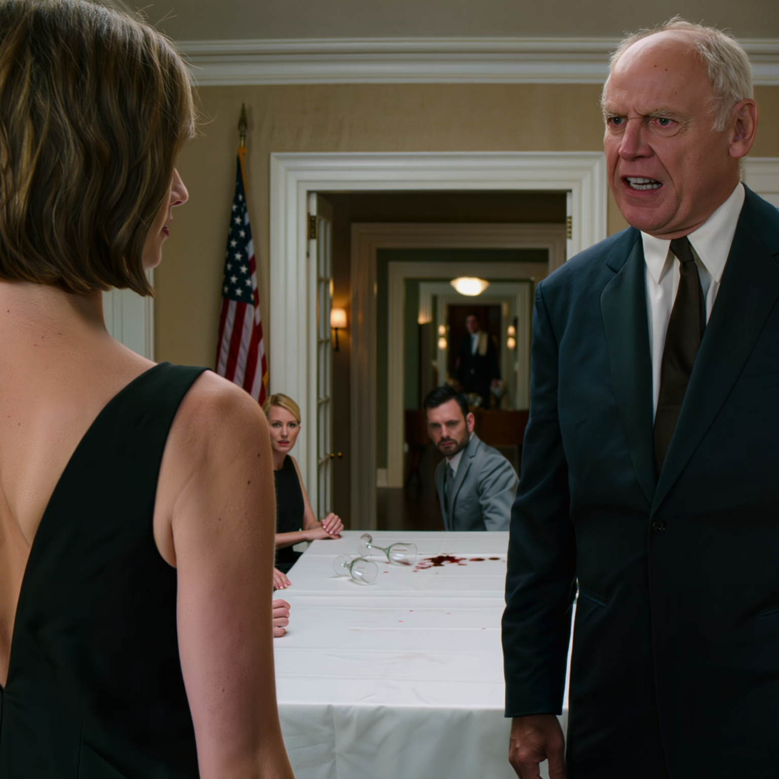 Mitt blod blev till is när min miljardärsvärldsfader lutade hakan och kallade mig “en utomstående” i det privata matsalen på Le Bernardin, tjugo gäster och hela servispersonalen tystnade, och min man satt bara där frusen — jag reste mig långsamt, justerade min servett, och sade en mening så tyst att hela bordet trodde att de inte hade hört det, tills luften i rummet plötsligt förändrades.