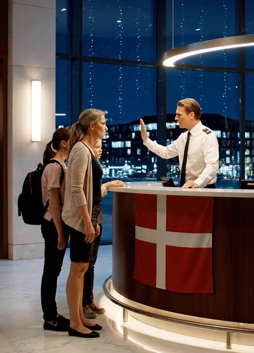 “Din lejlighed er tættere på lufthavnen,” skrev min søster klokken 22. “Jeg afleverer mine 3 børn i to uger – min mand overraskede mig med Bora Bora!” Jeg skrev tilbage: “Jeg er ikke hjemme.” Hun svarede: “Mor har din reservenøgle – hun lukker os ind!” Jeg smilede … og ringede til sikkerhedsvagten for at få dem til at skifte låse med det samme. Da hun ankom til min bygning med fire kufferter … HAVDE DØRVAGTEN NYE INSTRUKTIONER